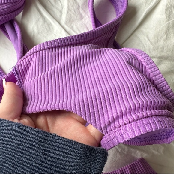 Frankie’s Bikinis Set Cole Ribbed Scoop Bikini Top & Ribbed Cheeky Bikini Bottom - Picture 5 of 7